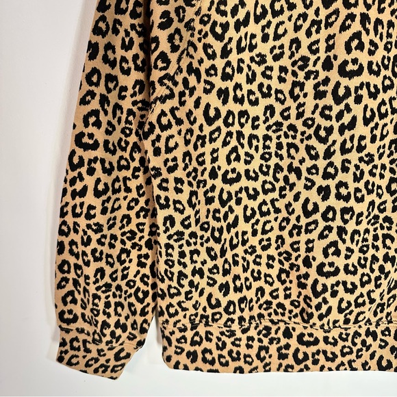 GAP Women's Logo Leopard Print Sweatshirt - Brown and Black Size XXS NEW - Picture 9 of 12
